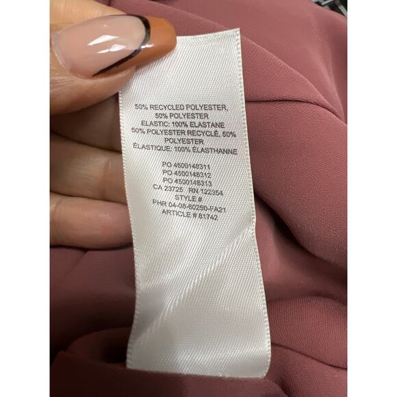 Aritza Wilfred Novella Soft Orchid Puff-sleeve mini dress with slit Size 0 - Picture 7 of 7